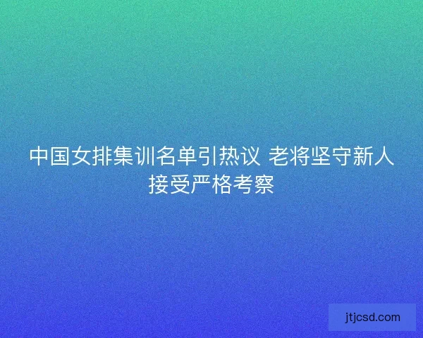 中国女排集训名单引热议 老将坚守新人接受严格考察